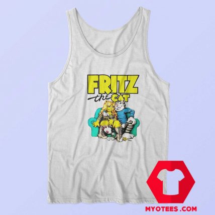 Fritz The Cat Retro Adult Cartoon Fan Tank Top