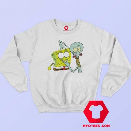 Funny Squidward And Spongebob Fan Art Sweatshirt