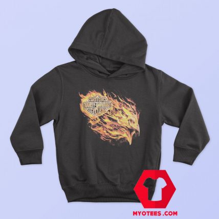 Harley Davidson Blazing Flames Eagle Hoodie