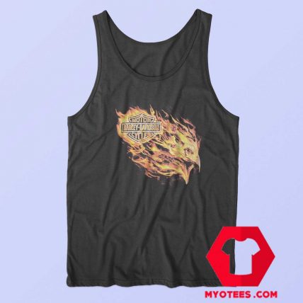 Harley Davidson Blazing Flames Eagle Tank Top