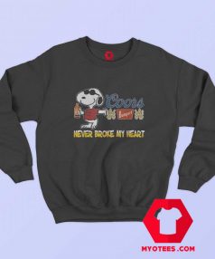 Snoopy Beer Never Broke My Heart Sweatshirt