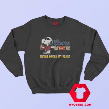 Snoopy Beer Never Broke My Heart Sweatshirt