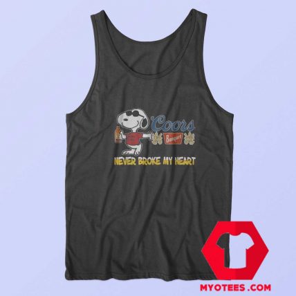 Snoopy Beer Never Broke My Heart Tank Top