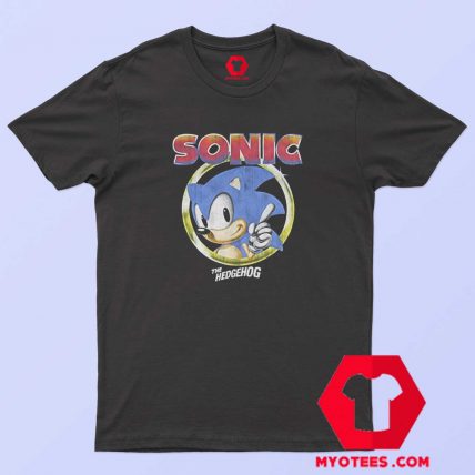 Sonic The Hedgehog Pointing Finger Sega T Shirt