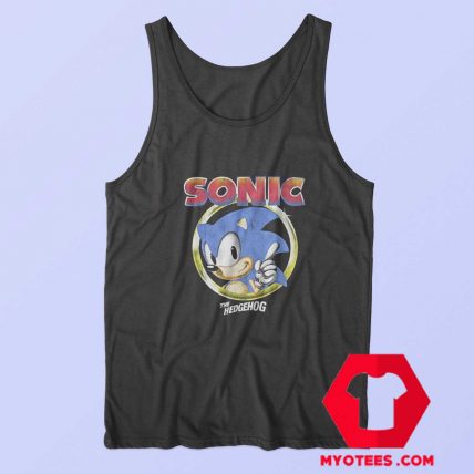 Sonic The Hedgehog Pointing Finger Sega Tank Top