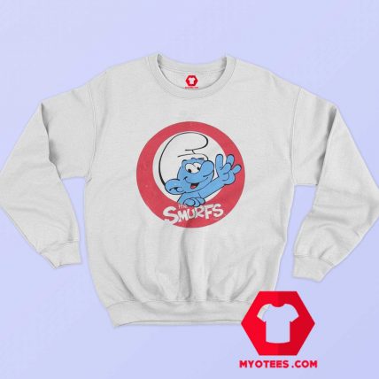 The Smurfs Smiling Circle Logo Image Sweatshirt