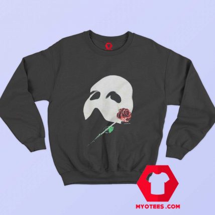 Vintage Phantom Red Rose Opera Mask Sweatshirt