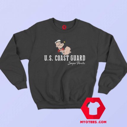 Vintage Popeye The Sailor US Coast Guard Sweatshirt