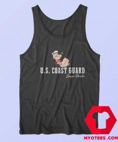 Vintage Popeye The Sailor US Coast Guard Tank Top