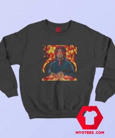 Vintage Rapper Trippy Redd Fire Art Sweatshirt