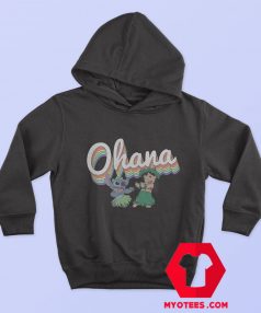 Disney Lilo Stitch Ohana Rainbow Hoodie