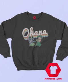 Disney Lilo Stitch Ohana Rainbow Sweatshirt