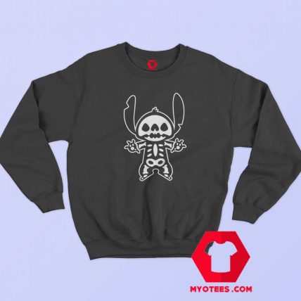 Disney Stitch Halloween Skeleton Cute Sweatshirt