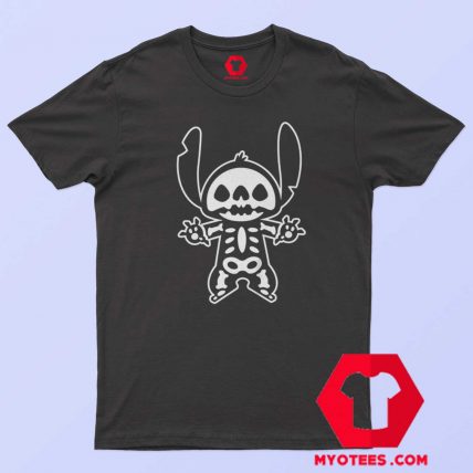 Disney Stitch Halloween Skeleton Cute T Shirt