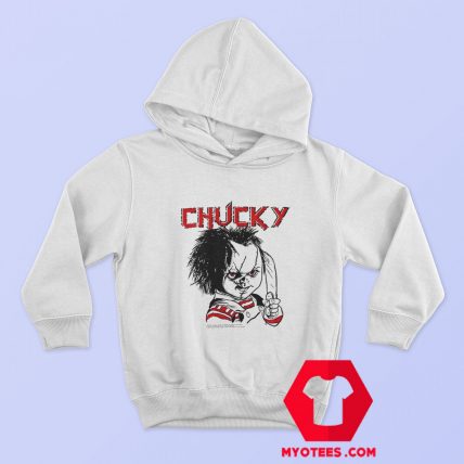 Evil Chucky Posed With Knife Drawing Image Hoodie