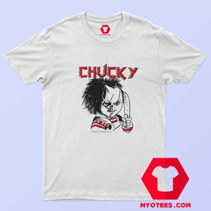 Evil Chucky Posed With Knife Drawing Image T Shirt