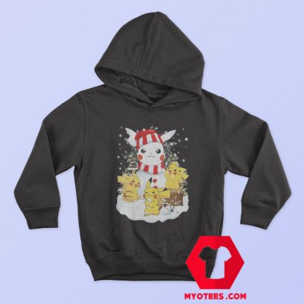 Funny Pikachu Snowman Christmas Hoodie