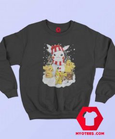 Funny Pikachu Snowman Christmas Sweatshirt