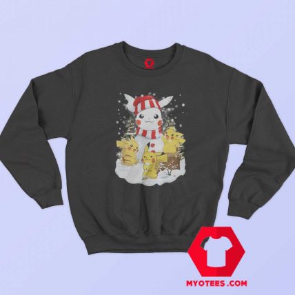 Funny Pikachu Snowman Christmas Sweatshirt