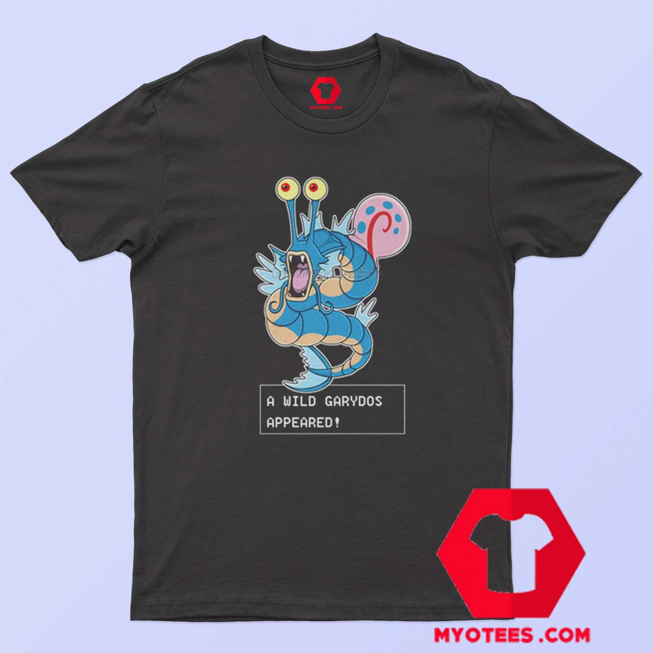 Gyarados Pokemon Gary Spongebob T-Shirt On Sale | myotees.com