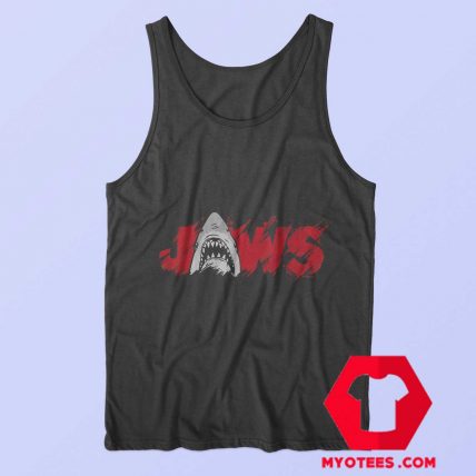 Jaws Classic Thrash Icon Script Vintage Tank Top