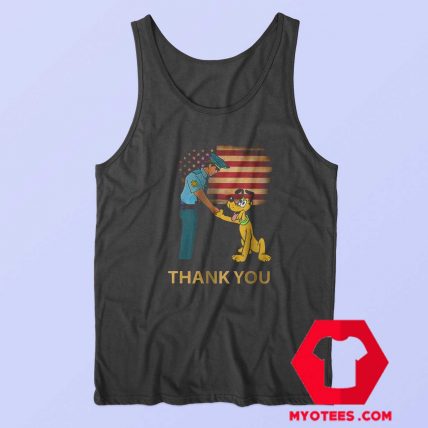 Pluto Cartoon Dog Thank You USA Police Tank Top