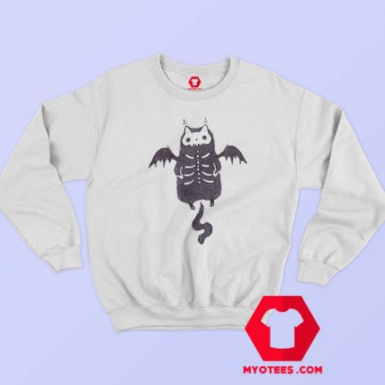 Skeleton Bat Cat Halloween Unisex Sweatshirt