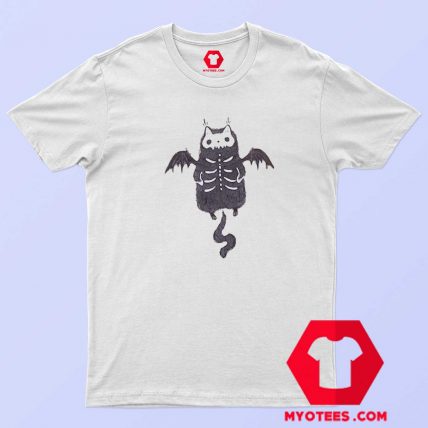 Skeleton Bat Cat Halloween Unisex T Shirt