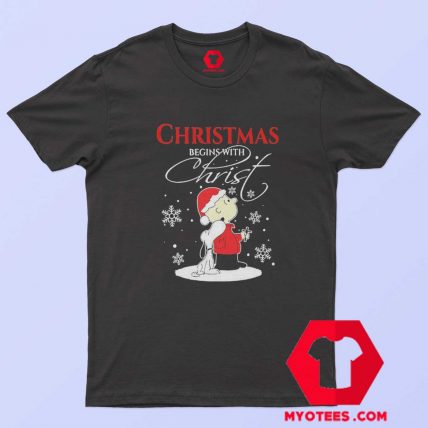 Christmas Begins With Charlie Brown Snoopy T Shirt