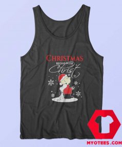 Christmas Begins With Charlie Brown Snoopy Tank Top