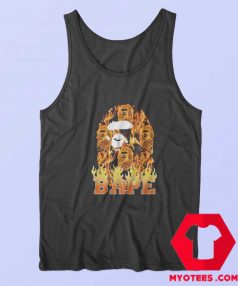 Cool Bape Ape Head Flame Unisex Tank Top