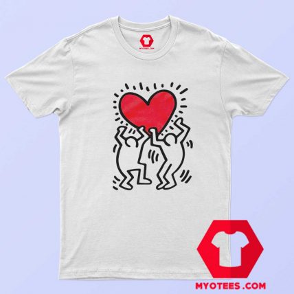 Keith Haring Holding Heart Icon Retro Tank Top