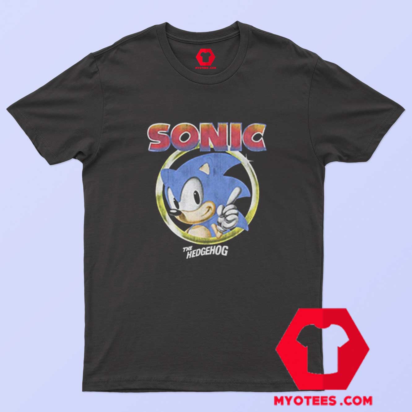 Sonic The Hedgehog Pointing Finger T-Shirt | myotees.com