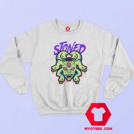 White Stoned Medusa Unisex Adult Sweatshirt