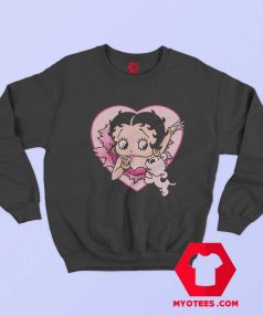 Betty Boop In Heart Shape Funny Sweatshirt