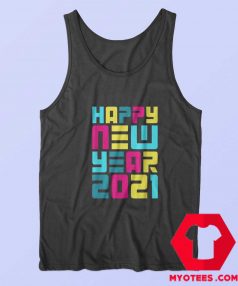 Colorful Futuristic Happy New Year Tank Top