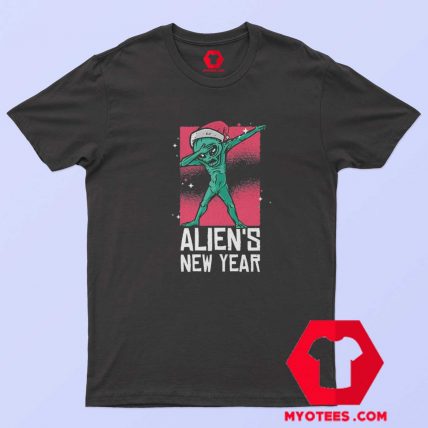 Dabbing Alien New Year Christmas Funny T Shirt