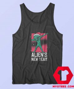 Dabbing Alien New Year Christmas Funny Tank Top