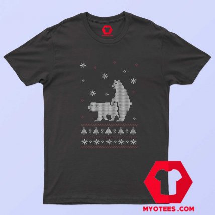 Funny Humping Polar Bears Ugly Christmas T Shirt