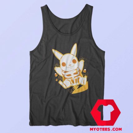 Funny Pokemon Pikachu Skeleton Tank Top