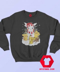 Pikachu Snowman Christmas Holiday Sweatshirt