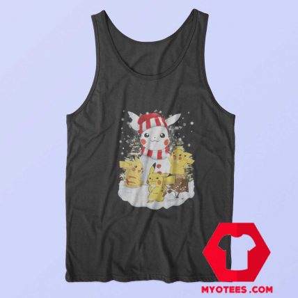 Pikachu Snowman Christmas Holiday Tank Top