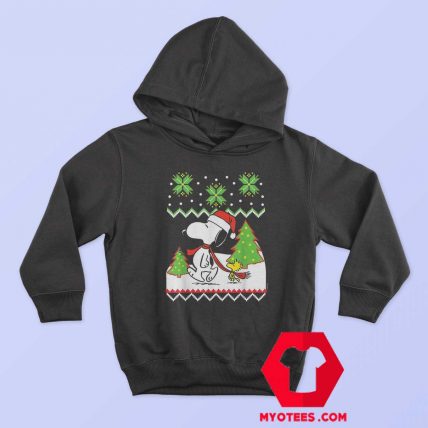 Santa Peanuts Snoopy And Woodstock Hoodie