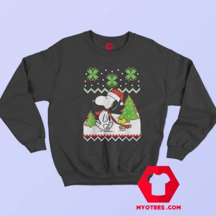 Santa Peanuts Snoopy And Woodstock Sweatshirt