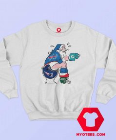 Santa Sitting Toilet New England Patriots Sweatshirt