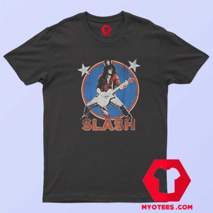 Slash Deteriorated Stars Rock Style T Shirt