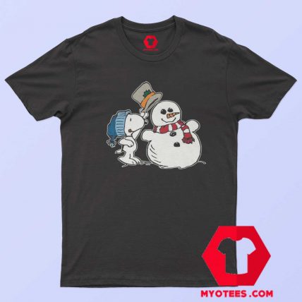 Snoopy Peanuts Snowman Christmas T Shirt