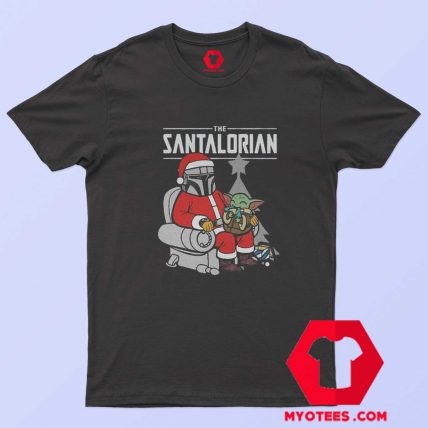 Star Christmas Baby Yoda Mandalorian T Shirt