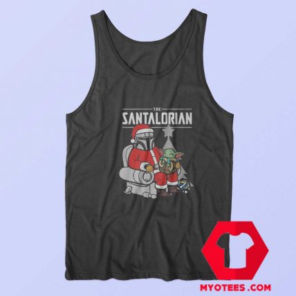 Star Christmas Baby Yoda Mandalorian Tank Top