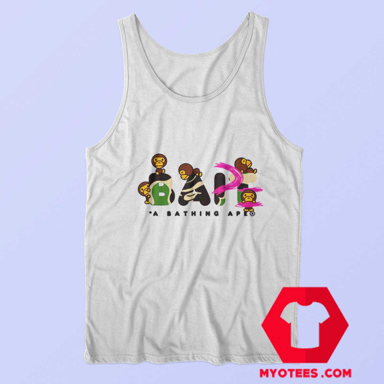 BAPE x BAIT x Funko Figure Unisex Tank Top On Sale | MYOTEES